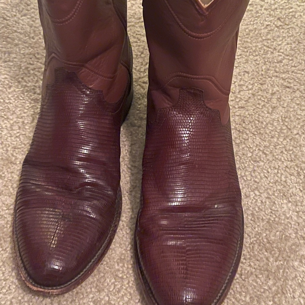 Tecovas 12 D- The Nash- Bourbon Lizard Skin- worn probably 25 times